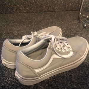 Gray lace up vans